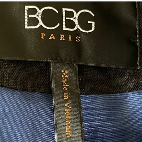 Black 100% Linen Blazer Jacket From BCBG of Paris - Picture 9 of 9